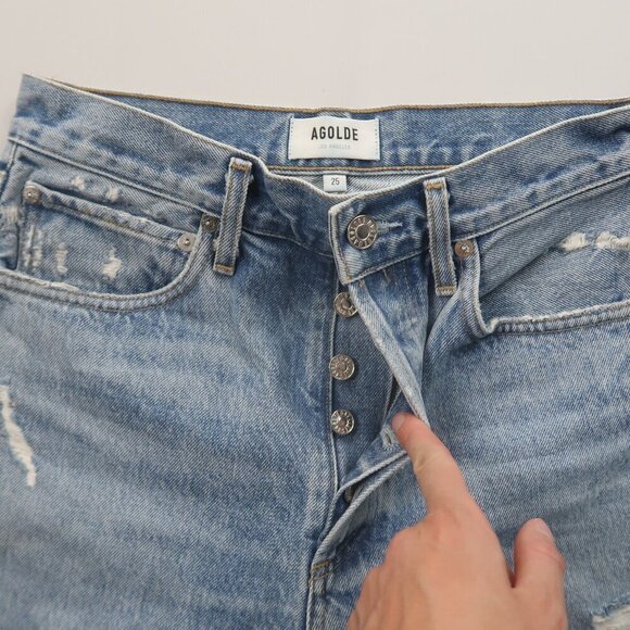 Agolde 90's Mid Rise Loose Fit in Fall Out Size 25 - Picture 9 of 14